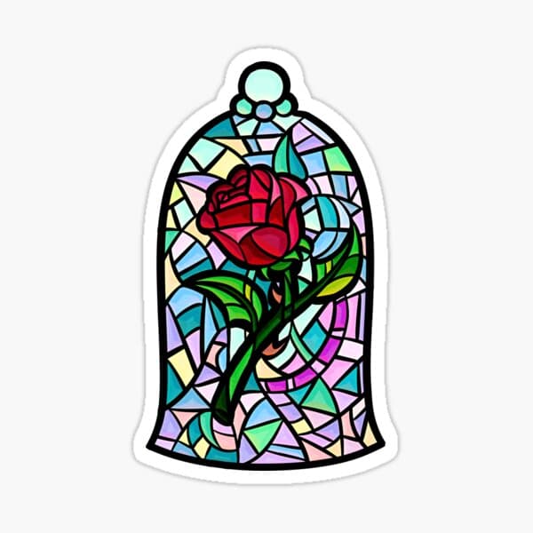 Stained Glass Beauty And The Beast 3
